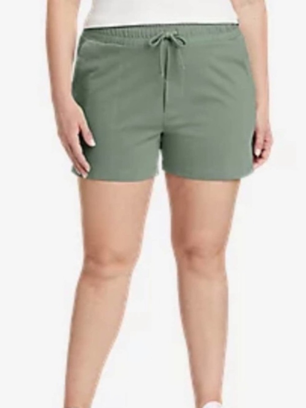 Eddie Bauer Women Departure Short 2X Dusty Loden Slate Green Hiking Travel NWT